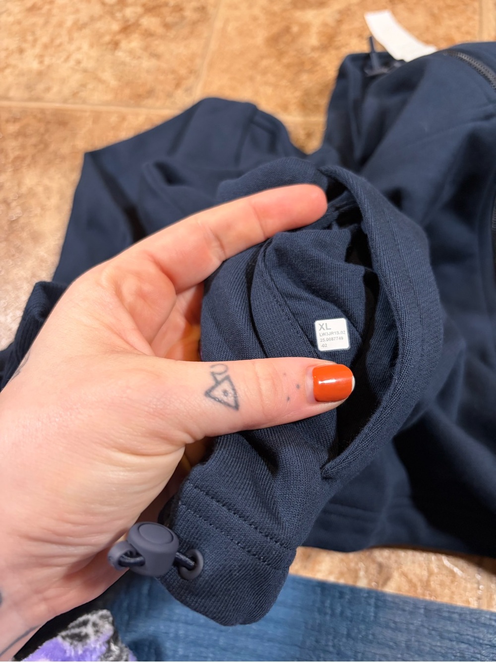NWT Lululemon Cotton Terry Tennis Half Zip (True Navy) Size XL - Picture 6 of 10